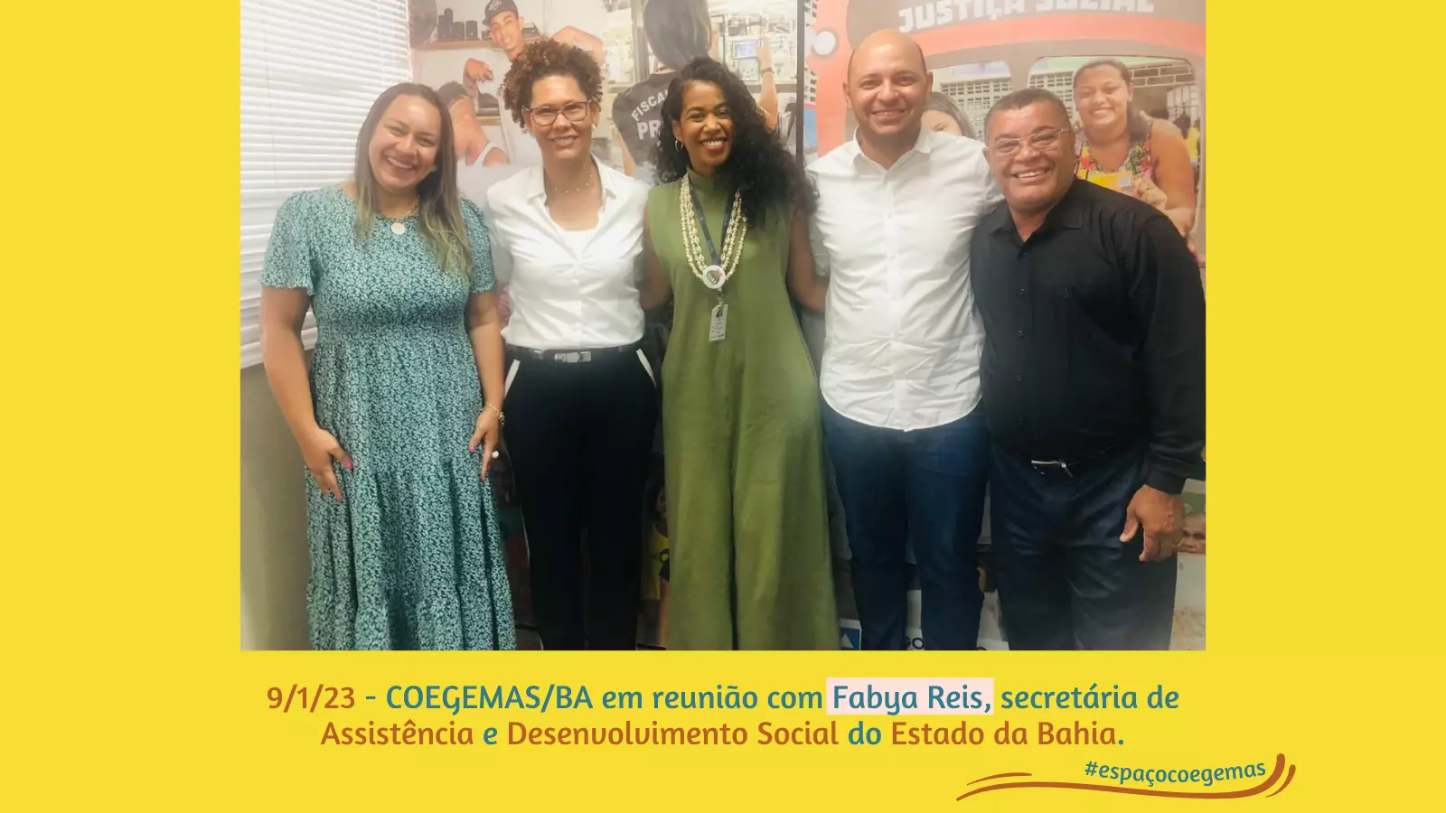 COEGEMAS Bahia se apresenta à nova Secretária de Assistência e Desenvolvimento Social da Bahia